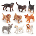 Miniatyrbillede 1 af 7: 9 stk. Cartoon PVC Mini Hvalp Dukke Figur Ornamenter Søde Dyr Legetøj Simulation Samling Model Legetøj til Fødselsdag og Julefest Dekoration
