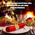 Miniatyrbilde 3 av 4: 6-Pakning Metall Serviettringholder Serviettringer for Jul, Thanksgiving, Bryllup, Fest (Gull)