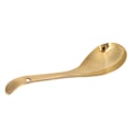 Miniatyrbillede 4 af 8: Serveringsske i blankpoleret messing, tyk serveringsske i guld, suppeske, køkkenskeer, L