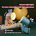 Miniatyrbillede 4 af 5: LED Natlampe Mini Tegneserie Sød Kæledyrslys Hund Hjort Dinosaur Bærbar Foldbar T ZD.16 Elfenben B blå