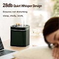 Miniatyrbilde 3 av 5: Mini Bærbar Batteri Luftfukter, 28dB Stille, Dobbel Spraydyse, 5 Spraymoduser med Strømindikator & Auto Avstenging Grønn