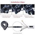Miniatyrbilde 2 av 5: Vanntett Elektrisk Sykkel Pedalassistent Sensor E-sykkel Dobbel Hall 12 Magnet Venstre/Høyre Side PAS System DIY E-sykkel Modifiserte Deler Zekai
