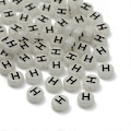 Miniatyrbillede 1 af 5: Sort Akryl Lysende Perler 4x7mm Runde til Smykkefremstilling Armbånd Halskæder DIY Tilbehør L 100 stk