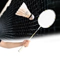 Miniatyrbild 6 av 8: 1068 Bärbar lättvikts badmintonracket i aluminiumlegering för vuxna, offensiv typ, dubbelspelar