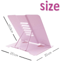 Miniatyrbillede 2 af 5: Justerbar foldbar metal bogholder læsestand - Pink