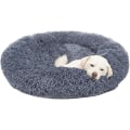 Pikkukuva 5 / 5: Pyöreä pitkäkarvainen tummanharmaa kissakennel - 50cm