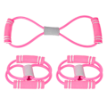 Miniatyrbild 3 av 8: 2st 8-format dragrep Bröstexpanderare elasticitetsbälte Stretching rem Yoga Fitness rosa
