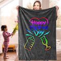 Miniatyrbilde 5 av 5: Hjemmekast teppe hudvennlig polyester trykt dekorativt teppe for soving lur 140x200cm / 55.1x78.7in