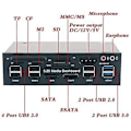 Miniatyrbillede 2 af 5: 5.25 tommer Multi-Funktions USB 3.0 Hub CF TF M2 SD MS Kortlæser CD-ROM Frontpanel Media Dashboard SATA eSATA o Hovedtelefon Mikrofon