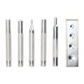 Miniatyrbillede 8 af 8: 5 stk Snap Nitte Setter Die Punch Snap Kit Stort installationsværktøj med base til Punch Hul Installation Nitte knap