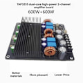 Miniatyrbillede 2 af 5: Dual-Core 600W+600W Stereo Digital High Power HiFi Forstærkerkort