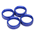 Miniatyrbilde 2 av 5: 4 stk. AC Bryter Ring Aluminium Legering Stilig Rustsikker Midtkonsoll Knappdeksel Erstatning kompatibel med Tacoma 2016-2022 Blå