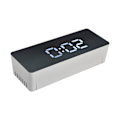 Miniatyrbild 8 av 8: LED-klocka Multifunktionell USB-driven 3 Belysningslägen Snooze Tid Celsius Fahrenheit Display Digital Väckarklocka Vit