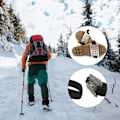 Miniatyrbilde 5 av 8: Isbrodder Sklisikre Isstrekk Klatre 26 Pigger Isbrodder Sko Støvler Grep for Utendørs Gåturer på Snø og Is Fjellklatring Fiske