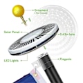 Miniatyrbild 2 av 5: Flaggstångslampa Solcellsdriven Spotlight Utomhus, 48 LED