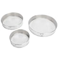 Miniatyrbillede 6 af 8: 3 stk. melsi 304 rustfrit stål rund melpulver filter sigte bage redskab