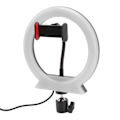 Miniatyrbilde 3 av 8: LED-sirkellys justerbart USB-lading RGB Live Fill Light med panorering og vippefunksjon for fotografering