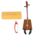 Miniatyrbillede 1 af 8: Model af klassisk håndlavet miniature etnisk musikinstrument med etui og stativ