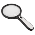 Miniatyrbilde 7 av 8: Håndholdt forstørrelsesglass 3X 6X Dobbelt optisk glasslinse Ergonomisk opplyst forstørrelsesglass med LED-lys