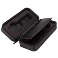 Miniatyrbillede 3 af 8: Bærbar 2-pladser Carbon Fiber Læder Ur Opbevaringsboks Etui Armbåndsur Organizer Holder Rejser