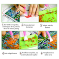 Pikkukuva 3 / 5: Diamond Painting Kit - Kaksi pentua | DIY Full Round Drill Art Set aikuisille ja lapsille | Kodin seinäkoristelu | 30*40cm