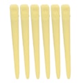 Miniatyrbilde 5 av 8: 6 stk. gule hårseksjoneringsklips med fast grep for styling, hårklipp og frisering - Andebildet hårklemme for salong