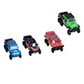Pikkukuva 5 / 8: 1:50 Metallivalu Pull Back 6 Pyörän Maastoautot Metalli Kitkavoimalla Toimivat Die Cast Autot Ajoneuvot Taaperoille C-Tyyppi Maalattu