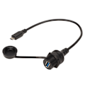 Miniatyrbild 2 av 8: Typ C till USB3.0 OTG-kabel Vattentät, stark PVC 5 Gbps överföringskabel för infälld panelmontering