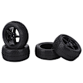 Miniatyrbilde 1 av 8: 4 stk./sett Universal Dekk Dekk Tilbehør Modifikasjon Erstatning 85mm for 1/10 RC Bil Svart