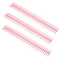 Miniatyrbilde 3 av 8: 10 stk 34 hull bindersrygg i plast, avtakbare løse bladringer, 12 mm diameter, rosa