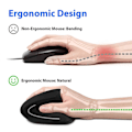 Miniatyrbillede 2 af 5: Ergonomisk mus, vertikal trådløs computermus 2.4G