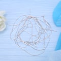 Pikkukuva 5 / 8: Kirjontalanka Kuparilanka Ompelukiilto 1,5mm Halk. Manuaalinen DIY StringSilver