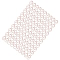 Miniatyrbilde 5 av 8: 100 stk binders gull søt unik form lett bærbar galvaniseringsprosess metall binders med oppbevaringsboks polygon