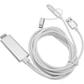 Miniatyrbilde 5 av 5: 3-i-1 HDMI-adapter med Micro USB Type-C - Skjermkonvertering og speilkabel