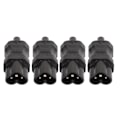 Miniatyrbild 6 av 8: 4st IEC320 C6 till IEC320 C5 power IEC320 C6 till C5 power Adapter Kontaktomvandlare för bärbar dator