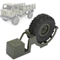 Pikkukuva 4 / 8: RC-autojen koriste-osat vararengas sopii WPL B36 B-36 B36K B36KIT 1:16 Military RC -kuorma-autolle/autolle