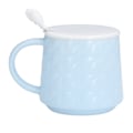 Miniatyrbillede 4 af 8: 400 ml sød sløjfe keramisk te mælk vand kop kaffe krus med låg rustfrit stål ske til hjemmet ferie gaver blå