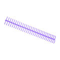 Miniatyrbillede 8 af 8: 10 stk. spiralryg spiral 130 ark kapacitet rygsøjle kam 30 huller 16mm diameter sæt kit lilla