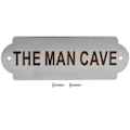 Miniatyrbillede 1 af 8: Hegnspæl i rustfrit stål Havehus Hjem Dørport Toilet Advarselstavle med monteringsskruer THE MAN CAVE