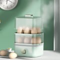 Miniatyrbillede 3 af 5: Dobbelt Dampkoger Morgenmadsmaskine, Rustfrit Stålforing 304