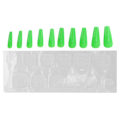 Miniatyrbillede 2 af 8: 10 stk. rene farve fuld dækning falske negle kvinder piger elegant fashionabel falsk neglespids manicure værktøj N5354-03