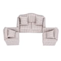 Miniatyrbillede 1 af 8: Miniature Sofasæt Simulering Blød Dukkehus Sofa Tilbehør med Puder til 3 År Gamle og Der Over
