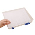 Miniatyrbild 1 av 5: Dokumentlåda Lättvikt Transparent PP Portabel A4 Filbox för Tidskrifter Blå