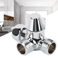 Miniatyrbilde 6 av 8: G1/2\" Dusj Treveis T-formet Adapter Vannomleder Kobling Toalett Bidet Vannseparator