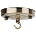 Miniatyrbillede 6 af 8: 2 stk. Jern Lysekrone Ophængsplade Krog Loftlampe Baldakin Dekoration DIY Montering Tilbehør Bronze