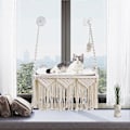 Miniatyrbild 1 av 5: Kattfönsterbräda Makramé Katthängmatta Boho Väggmonterad Husdjursviloplats Säng - Vikt upp till 16 kg.