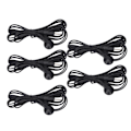 Miniatyrbillede 2 af 8: 5 stk elektrodeledning sort 2,5 mm stik elektrodeledning til TENS Machine Digital Treatment Machine 3,9 fod