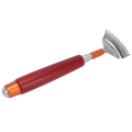 Miniatyrbillede 7 af 8: Back Scratcher Teleskopisk multifunktionelt træhåndtag i rustfrit stål Claw Roller Bead Massager