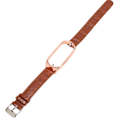 Miniatyrbild 6 av 8: Sportarmband för Mi Band 7 Mjukt PU-läder Andningsbart bytesrem för löpning Vandring Brun Gyllene