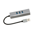 Pikkukuva 4 / 8: 4-porttinen USB3.0-keskitin, moniporttinen Plug and Play, 5 Gbps:n huippunopeudella toimiva USB3.0-RJ45-verkkoadapteri, USB-telakka, hopeanharmaa